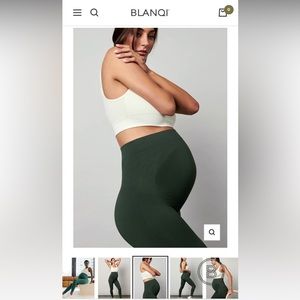 Blanqi maternity support leggings, forest night (green), medium